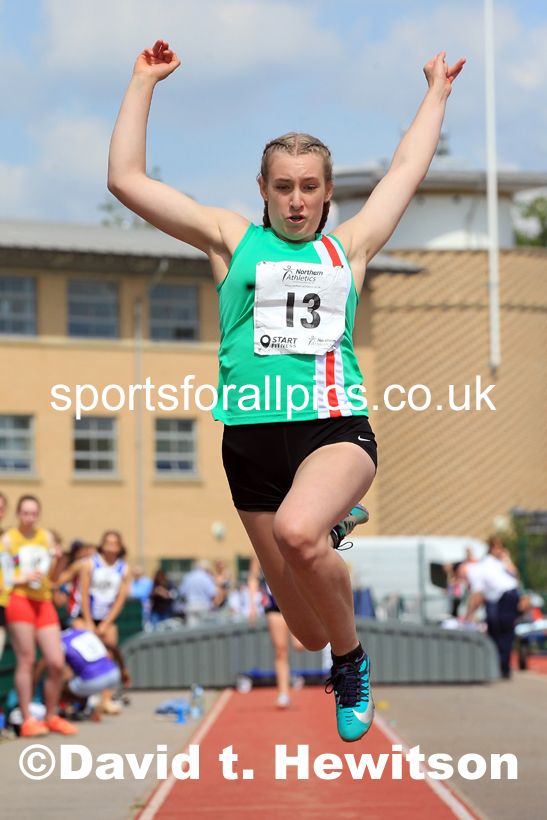 Womens Under-17s Long Jump, 2022 Northern Inter Counties U17s and U15s Track and Field, York, Thursday, June 2nd. Photo: David T. Hewitson/Sports for All Pics